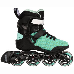 Powerslide Phuzion Xenon Arctic 80 Inline Skates Damen Schwarz Türkis | LUD-624985