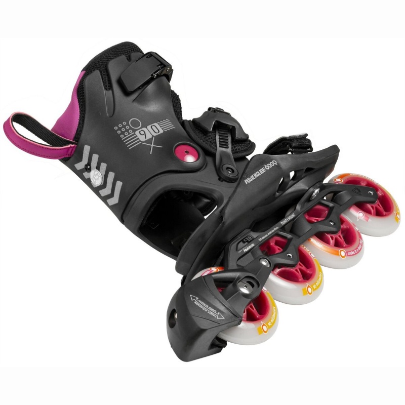 Powerslide Doop Purple Dusk 90 Inline Skates Herren Schwarz Lila | BOX-235460