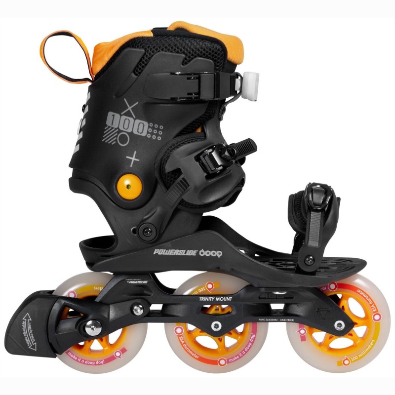 Powerslide Doop Yellow Sunrise 100 Inline Skates Herren Schwarz Orange | CMG-645301