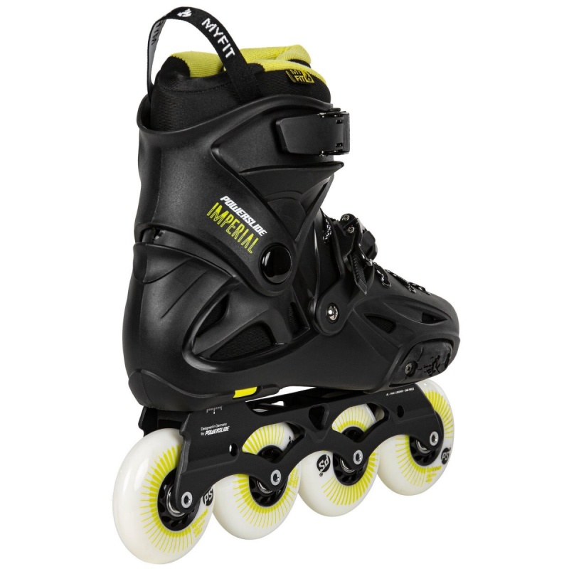 Powerslide Imperial One Yellow 80 Inline Skates Herren Schwarz Gelb | LME-624108