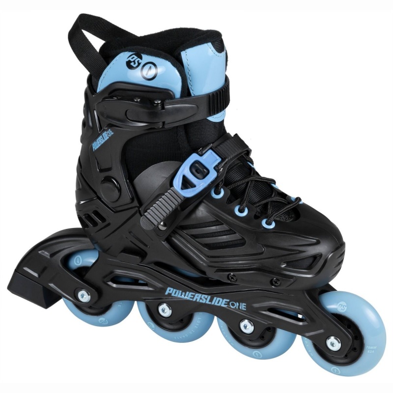 Powerslide Khaan Junior LTD adj. Inline Skates Kinder Schwarz Blau | HYR-079836