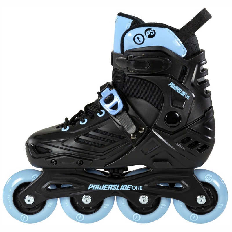 Powerslide Khaan Junior LTD adj. Inline Skates Kinder Schwarz Blau | HYR-079836