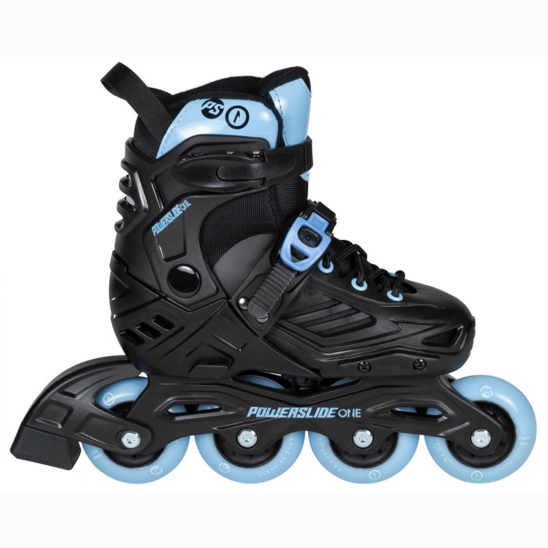 Powerslide Khaan Junior LTD adj. Inline Skates Kinder Schwarz Blau | HYR-079836