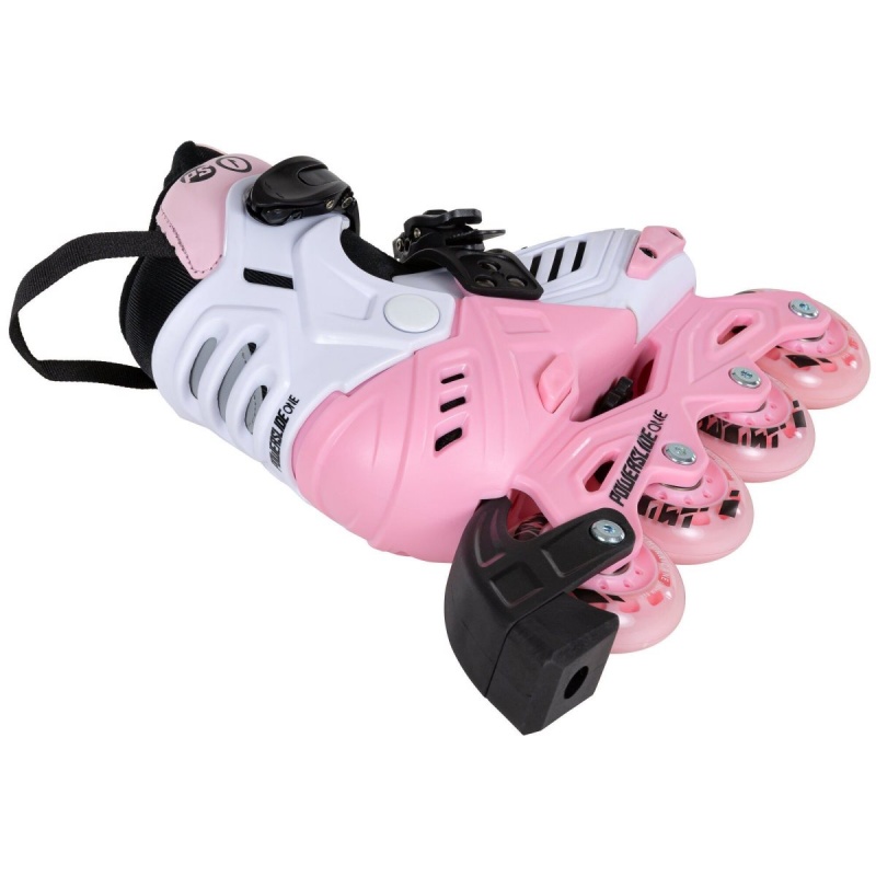 Powerslide Khaan Junior LTD adj. Inline Skates Kinder Weiß Rosa | ENL-758149