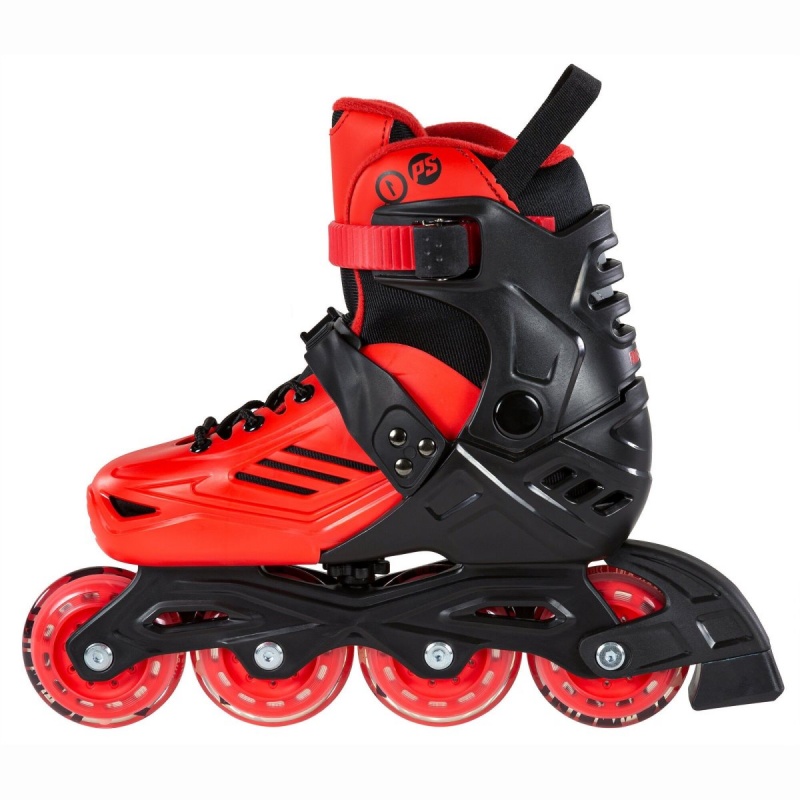 Powerslide Khaan Junior LTD adj. Inline Skates Kinder Schwarz Rot | EAW-263951