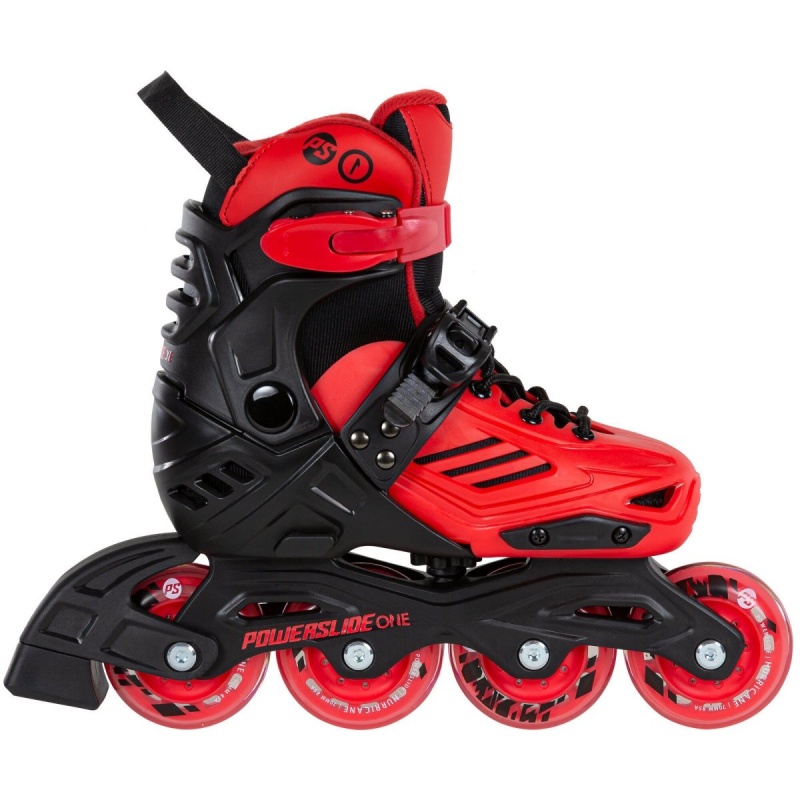 Powerslide Khaan Junior LTD adj. Inline Skates Kinder Schwarz Rot | EAW-263951