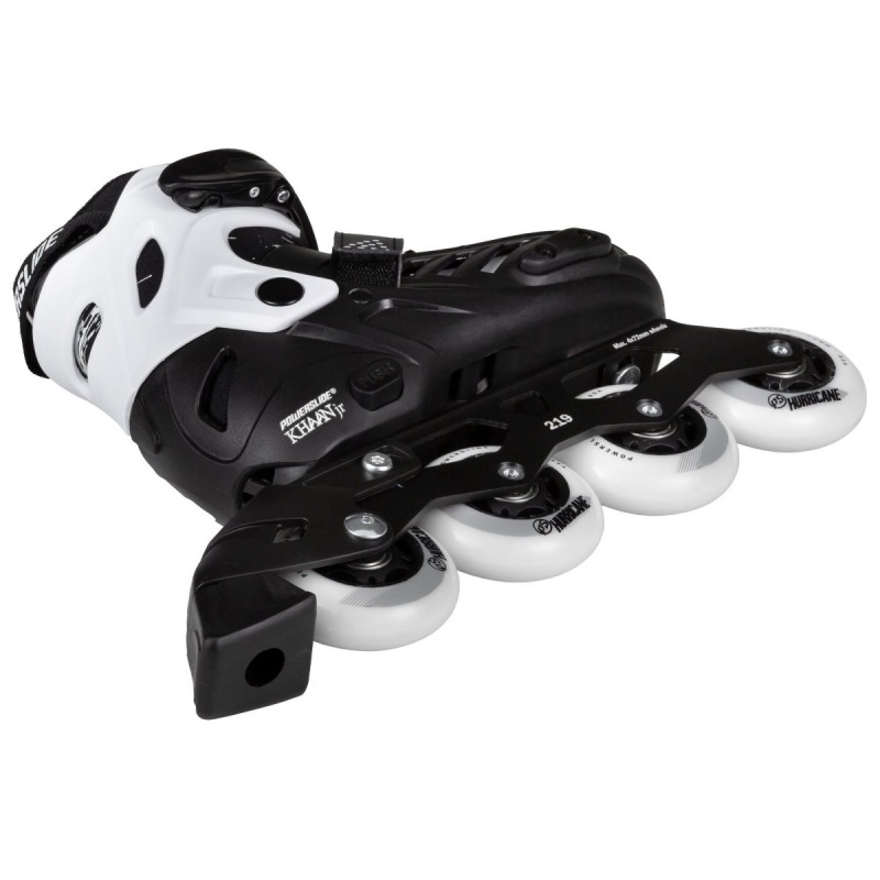 Powerslide Khaan Junior SQD adj. Inline Skates Kinder Schwarz Weiß | YFE-768294