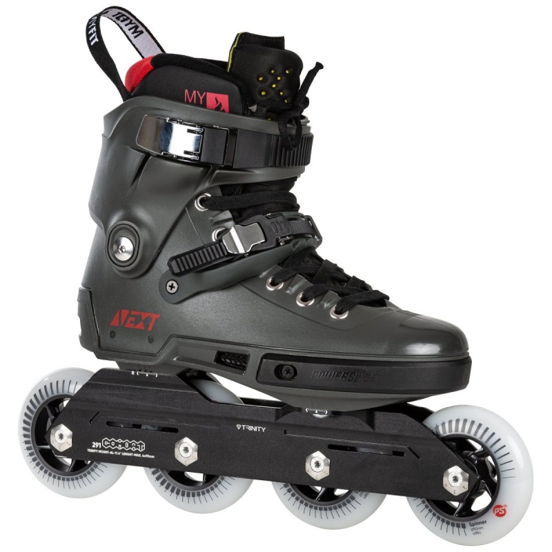 Powerslide Next Charcoal 90 Inline Skates Herren Grau | DBY-702938