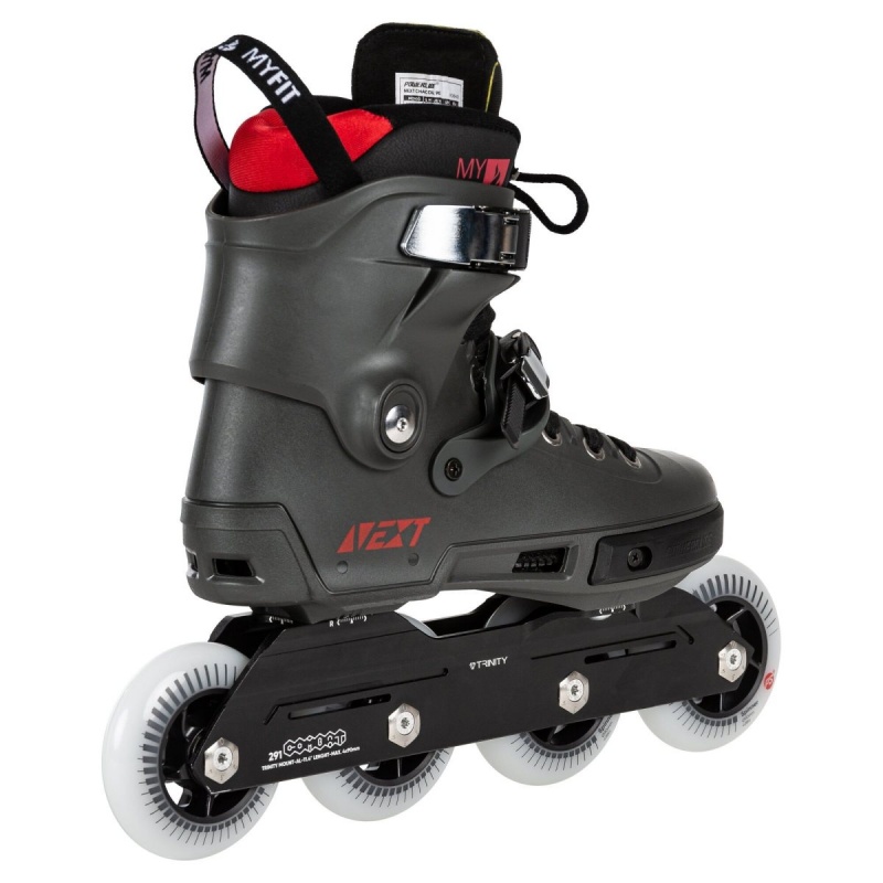 Powerslide Next Charcoal 90 Inline Skates Herren Grau | DBY-702938