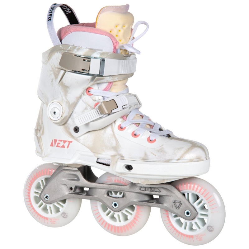 Powerslide Next Marble 100 Inline Skates Herren Weiß Rosa | NCJ-068934