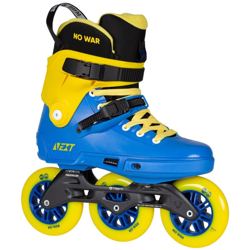 Powerslide Next NO WAR Inline Skates Herren Blau Gelb | GSJ-928756