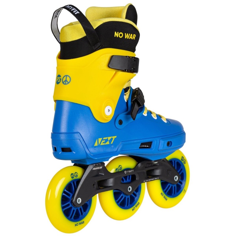 Powerslide Next NO WAR Inline Skates Herren Blau Gelb | GSJ-928756