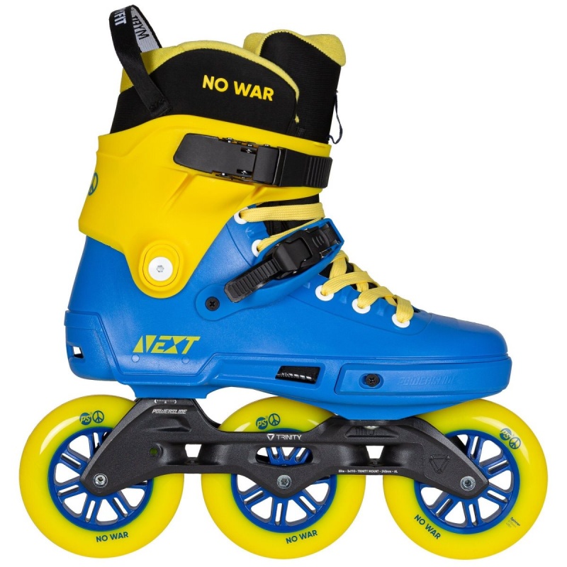 Powerslide Next NO WAR Inline Skates Herren Blau Gelb | GSJ-928756