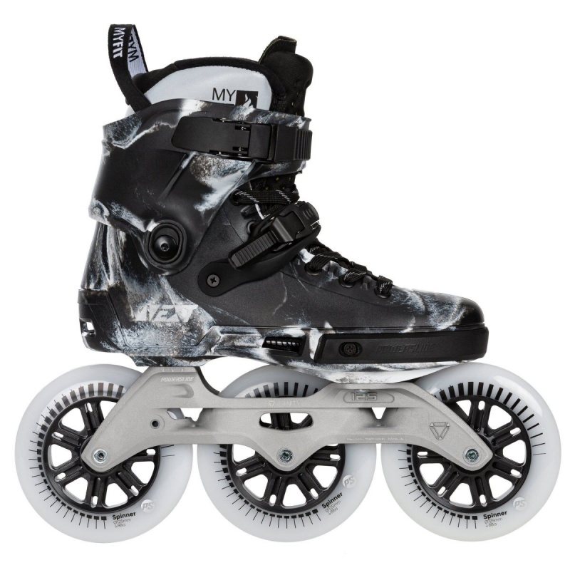 Powerslide Next Noir 125 Inline Skates Herren Schwarz | AUO-463921