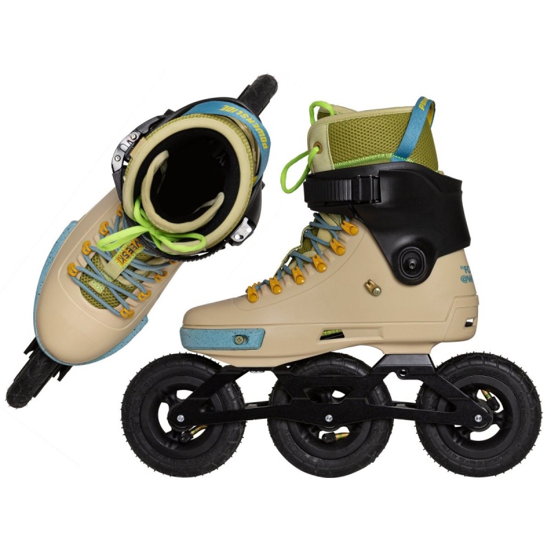 Powerslide Next Renegade Werbeski Pro 125 Inline Skates Herren Braun Grün | XWT-509361