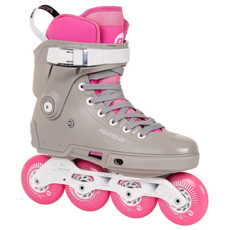 Powerslide Next SL 80 Inline Skates Damen Grau Rosa | WUD-206794