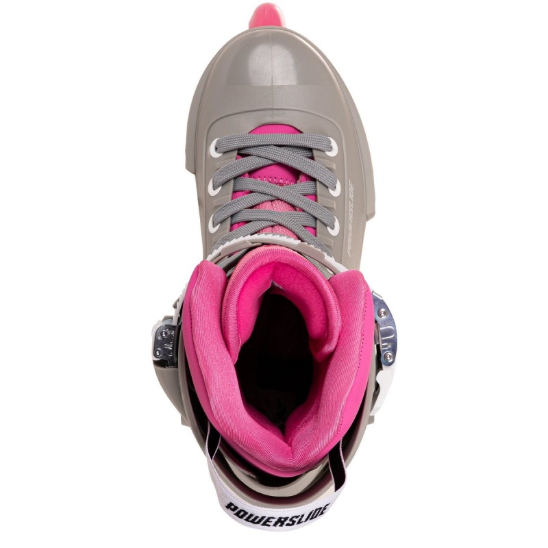 Powerslide Next SL 80 Inline Skates Damen Grau Rosa | WUD-206794