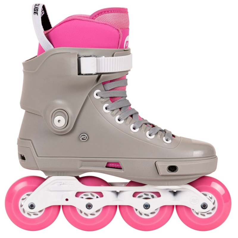 Powerslide Next SL 80 Inline Skates Damen Grau Rosa | WUD-206794