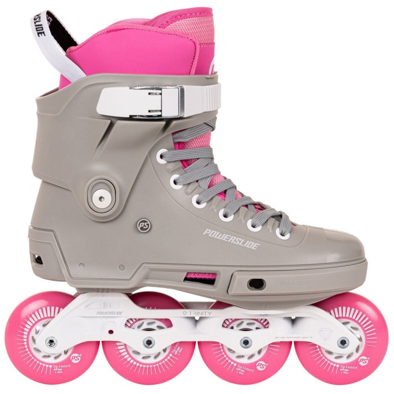 Powerslide Next SL 80 Inline Skates Damen Grau Rosa | WUD-206794