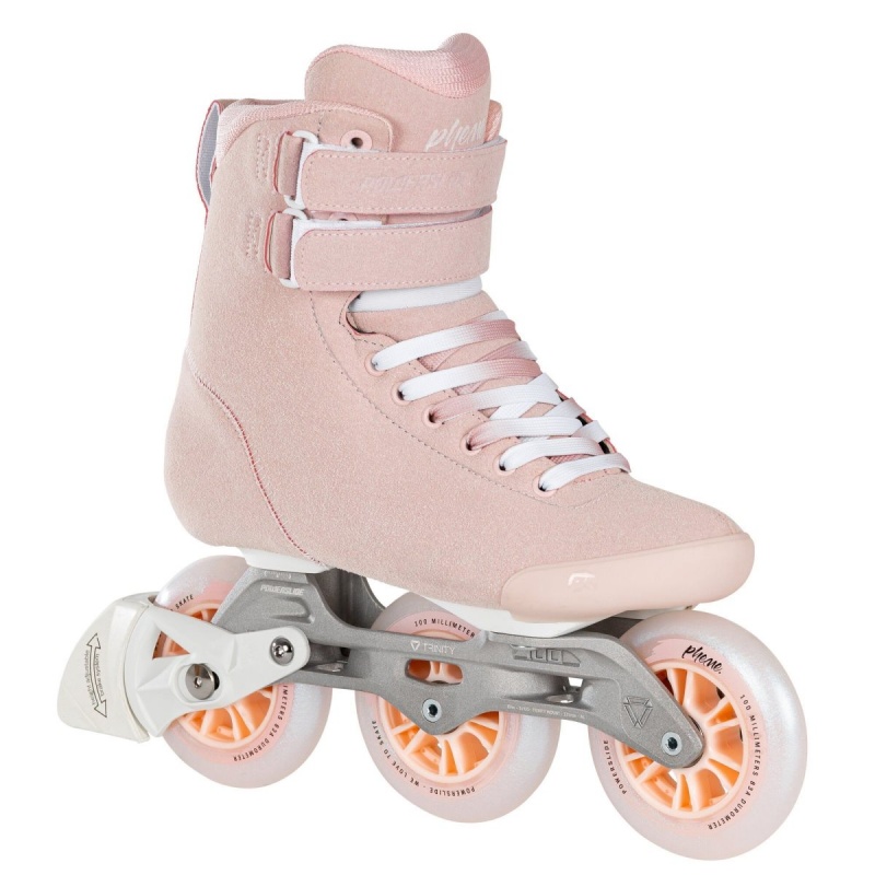 Powerslide Pheme 100 Inline Skates Damen Rosa | KEG-527841