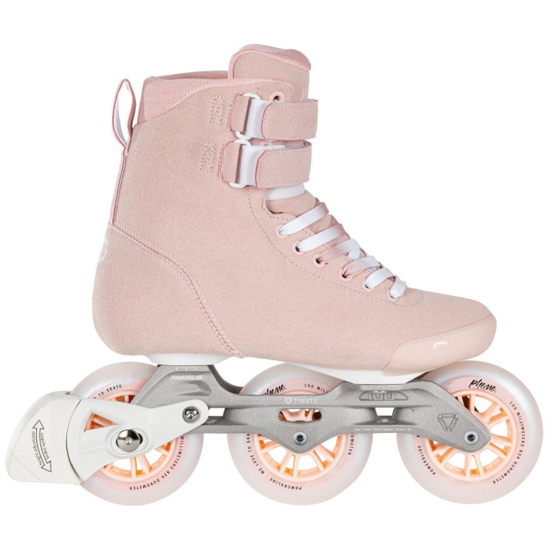 Powerslide Pheme 100 Inline Skates Damen Rosa | KEG-527841