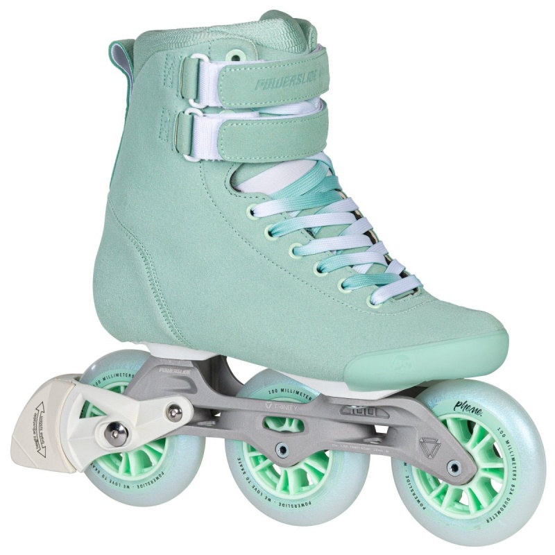 Powerslide Pheme Mint 100 Inline Skates Damen Mintfarben Grün | MTU-458192