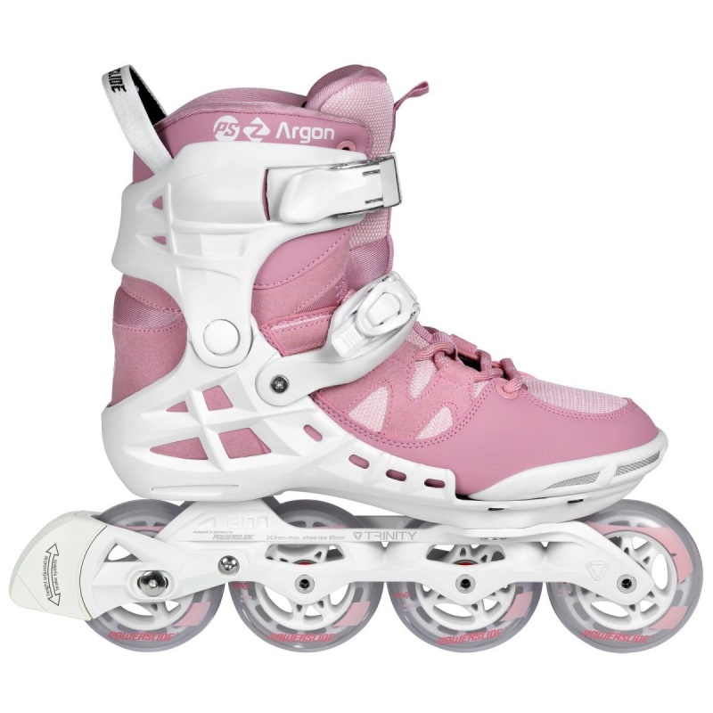 Powerslide Phuzion Argon 80 Inline Skates Damen Weiß Rosa | ZVT-031849