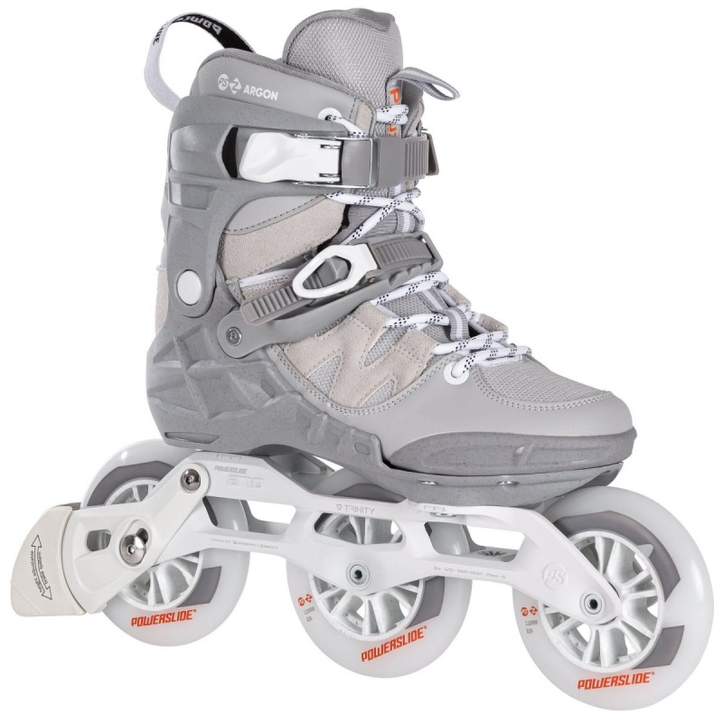 Powerslide Phuzion Argon Cement 110 Inline Skates Herren Grau Weiß | TNM-247683