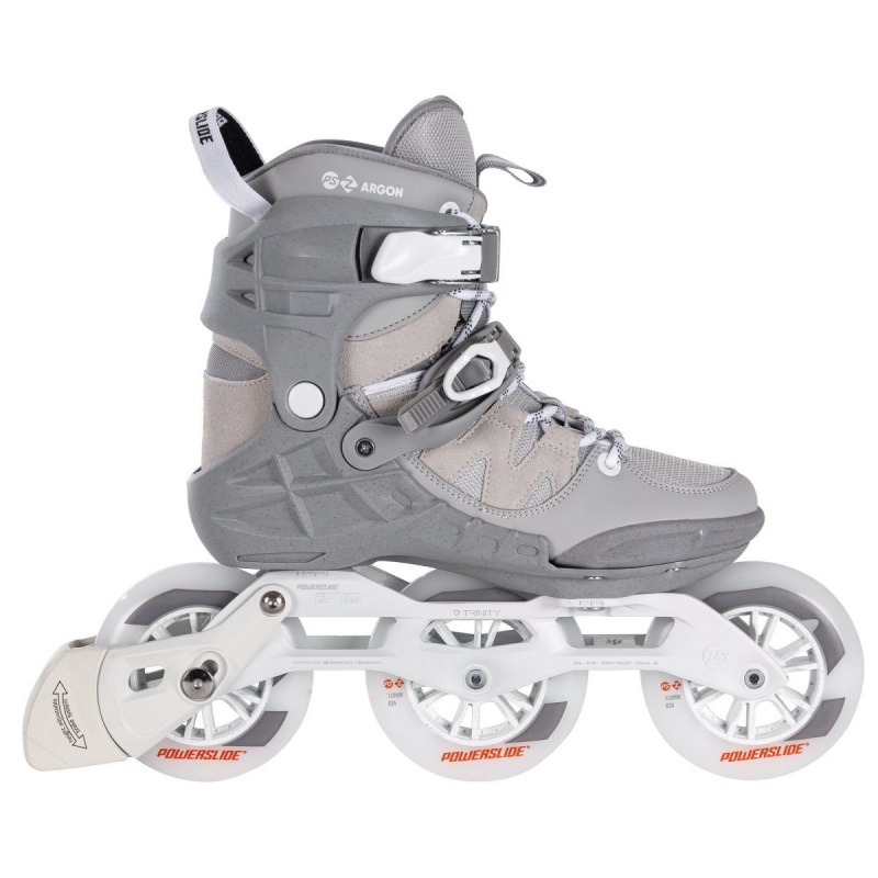 Powerslide Phuzion Argon Cement 110 Inline Skates Herren Grau Weiß | TNM-247683