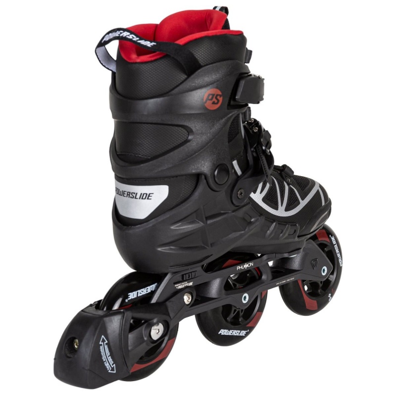 Powerslide Phuzion Argon Scarlet 100 Inline Skates Herren Schwarz Grau | VPU-416982