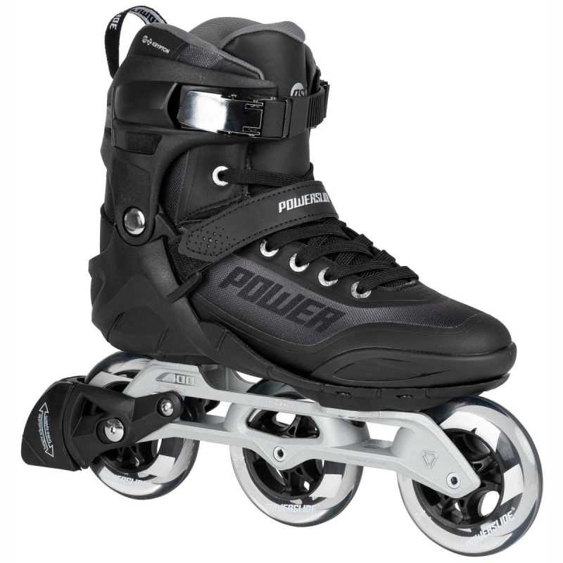 Powerslide Phuzion Krypton Chrome 100 Inline Skates Herren Schwarz | YOG-604813