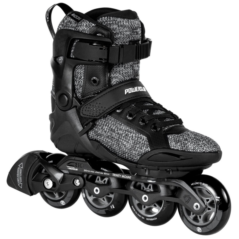 Powerslide Phuzion Radon 80 Inline Skates Herren Schwarz Grau | GAC-109743