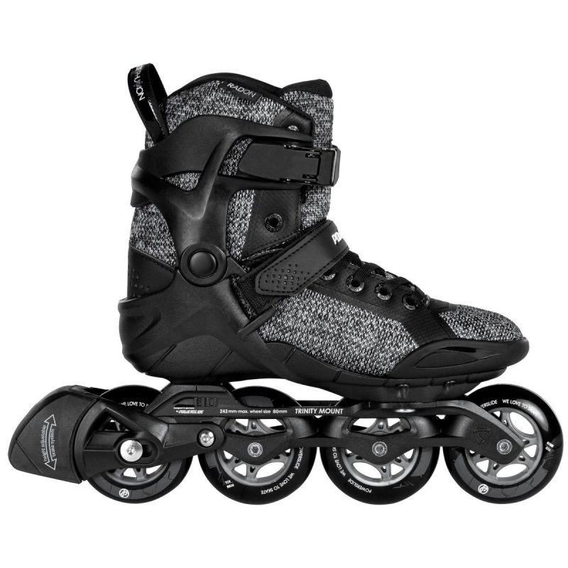 Powerslide Phuzion Radon 80 Inline Skates Herren Schwarz Grau | GAC-109743