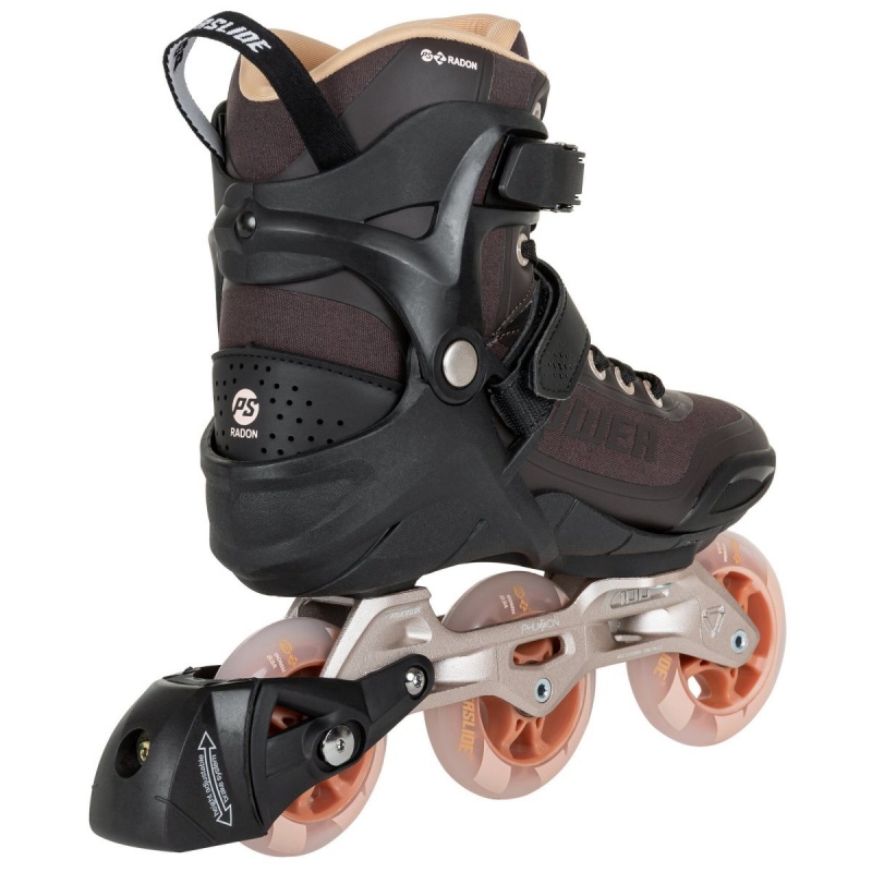 Powerslide Phuzion Radon Bronze 90 Inline Skates Damen Schwarz | QXB-593641