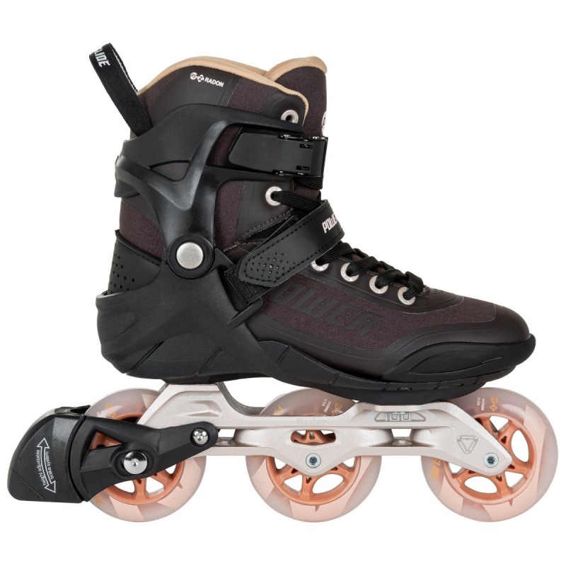 Powerslide Phuzion Radon Bronze 90 Inline Skates Damen Schwarz | QXB-593641