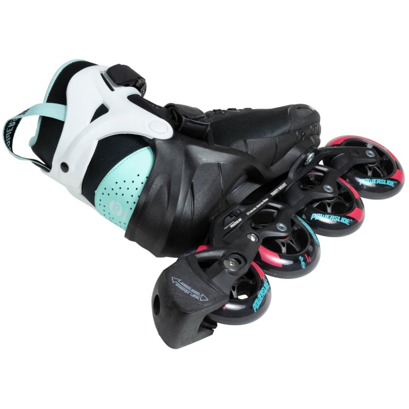 Powerslide Phuzion Radon Teal 90 Inline Skates Damen Schwarz Türkis | VZR-632059