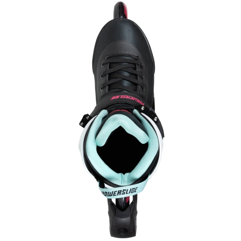 Powerslide Phuzion Radon Teal 90 Inline Skates Damen Schwarz Türkis | VZR-632059