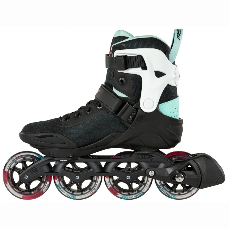 Powerslide Phuzion Radon Teal 90 Inline Skates Damen Schwarz Türkis | VZR-632059