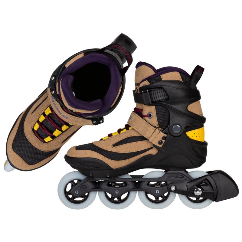 Powerslide Phuzion Radon Umber 80 Inline Skates Herren Braun Schwarz | NVJ-285036