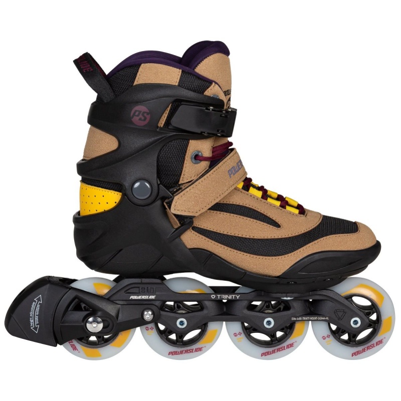 Powerslide Phuzion Radon Umber 80 Inline Skates Herren Braun Schwarz | NVJ-285036