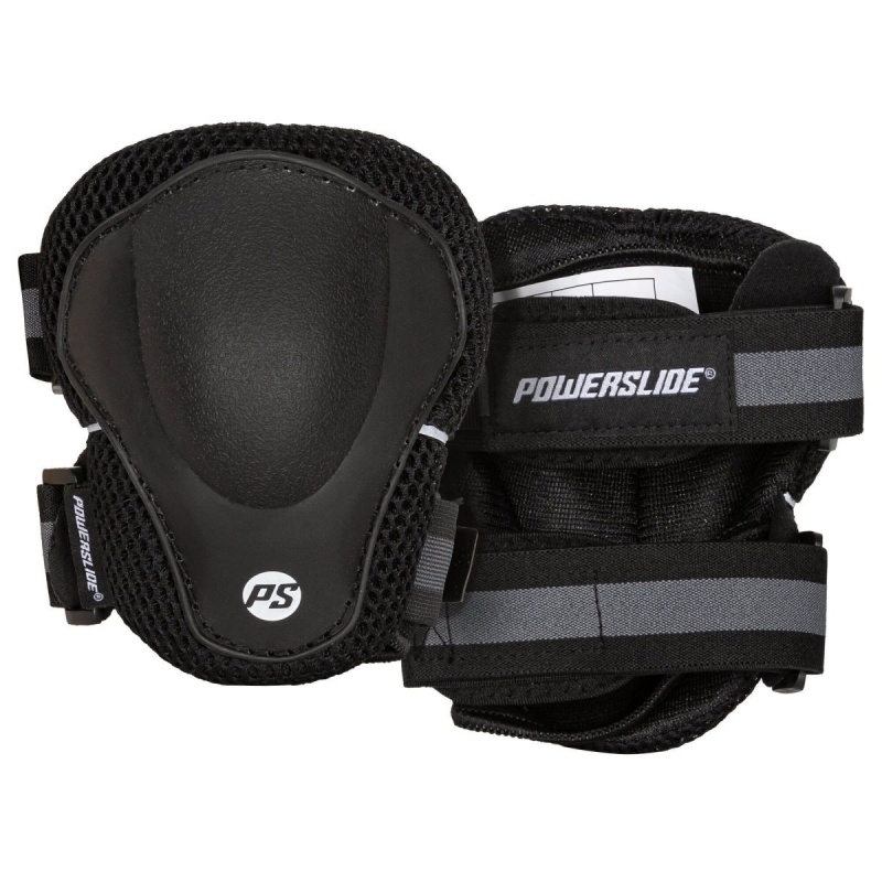 Powerslide Pro Elbow Pad Schutz Herren Schwarz | BAQ-385042