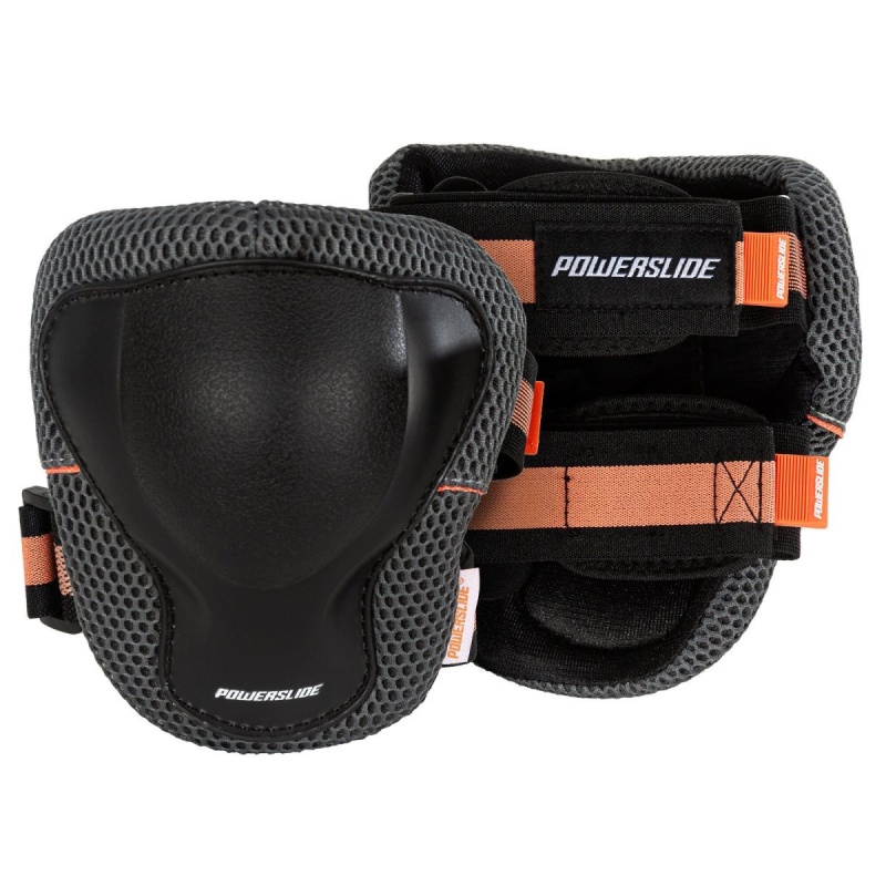 Powerslide Pro Knee Pad Schutz Herren Grau Türkis | JAE-946102