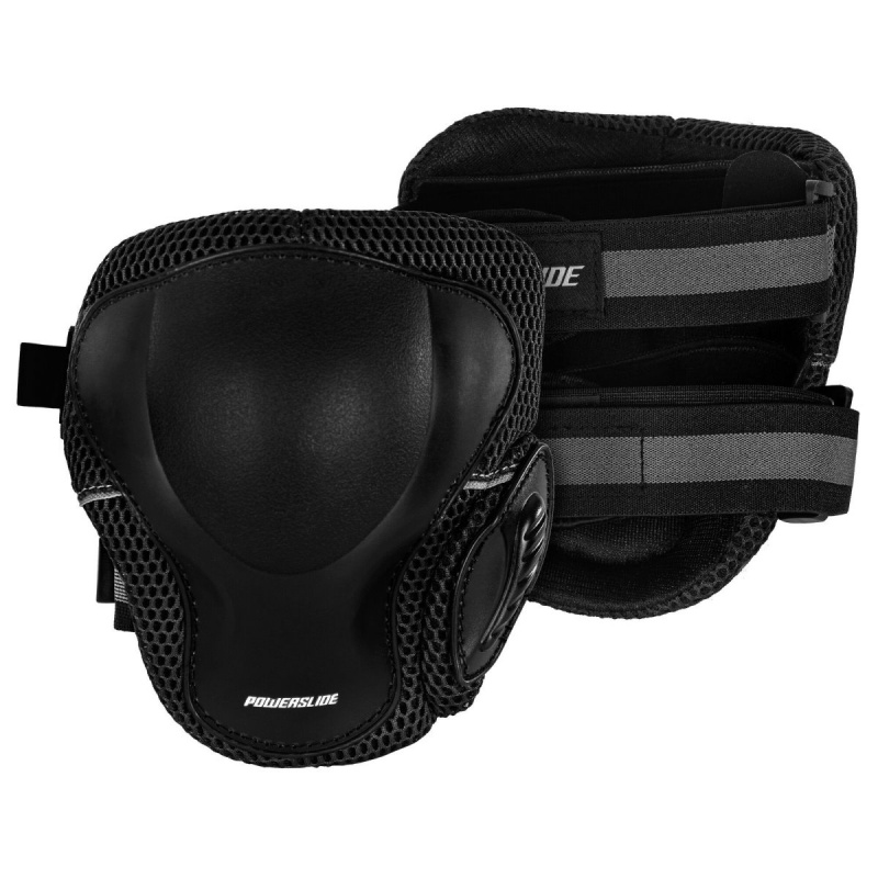 Powerslide Pro Knee Pad Schutz Herren Schwarz | DOB-531784