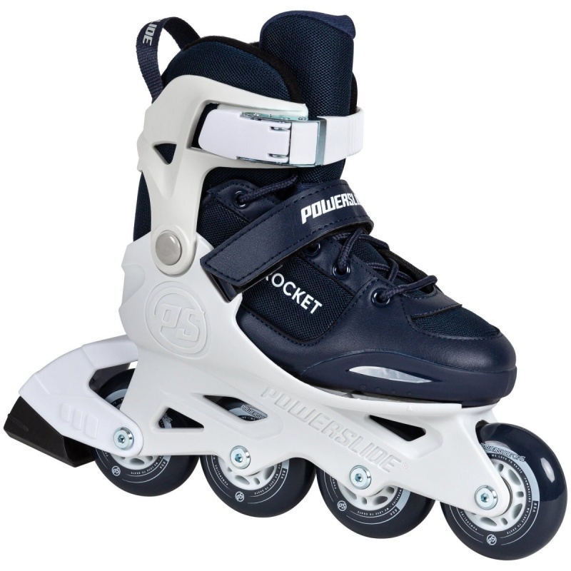 Powerslide Rocket adj. Inline Skates Kinder Weiß Navy Blau | PTK-879614