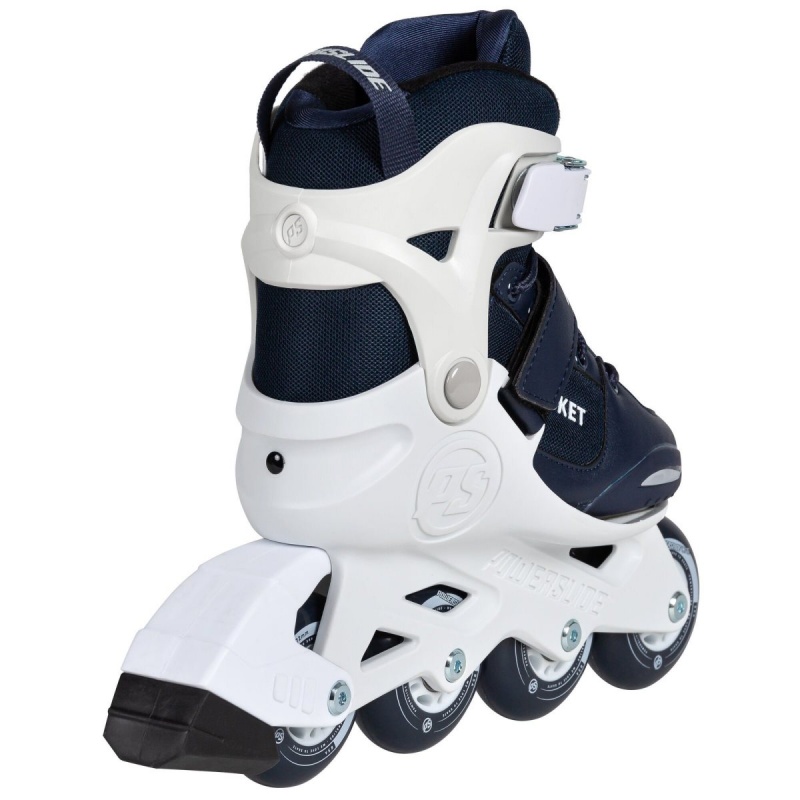 Powerslide Rocket adj. Inline Skates Kinder Weiß Navy Blau | PTK-879614