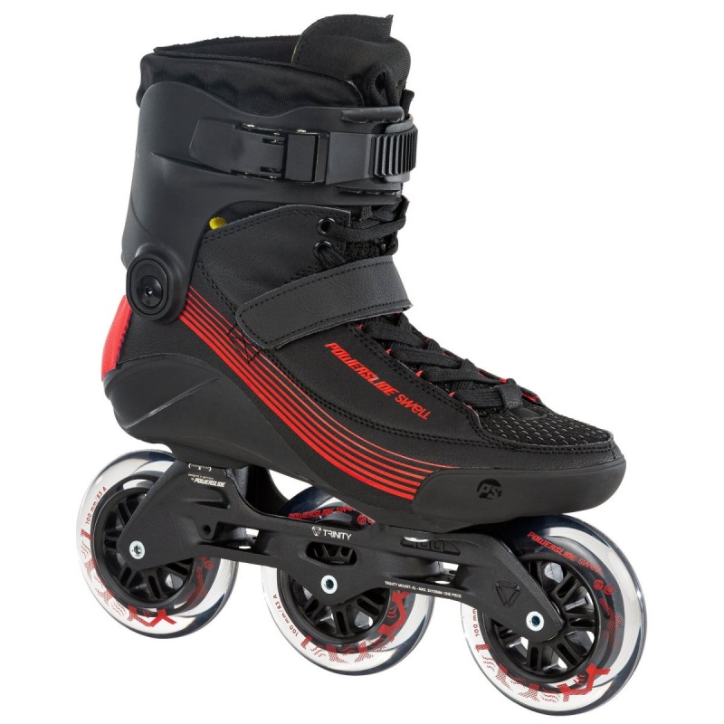 Powerslide Swell 100 - 3D Adapt Inline Skates Herren Schwarz Rot | CJR-962047