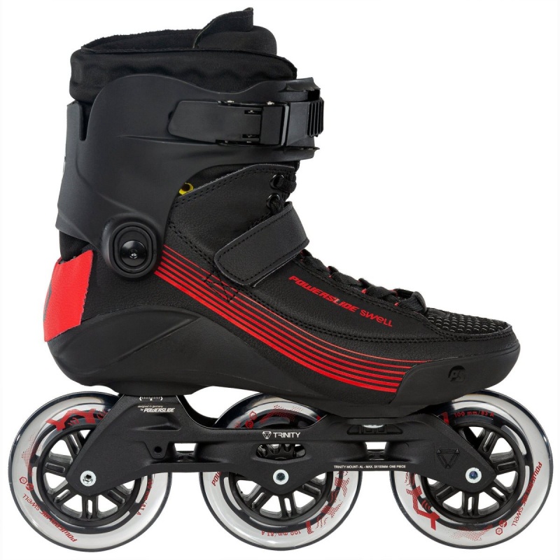 Powerslide Swell 100 - 3D Adapt Inline Skates Herren Schwarz Rot | CJR-962047