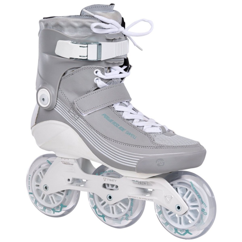 Powerslide Swell Glacier Lake 100 - 3D Adapt Inline Skates Herren Grau | LDI-635709