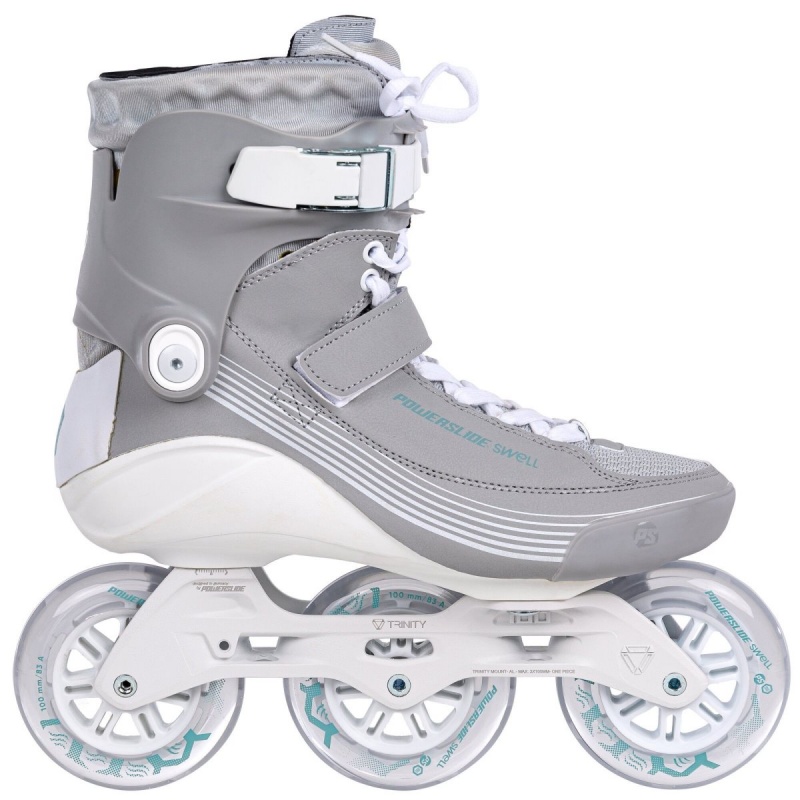 Powerslide Swell Glacier Lake 100 - 3D Adapt Inline Skates Herren Grau | LDI-635709