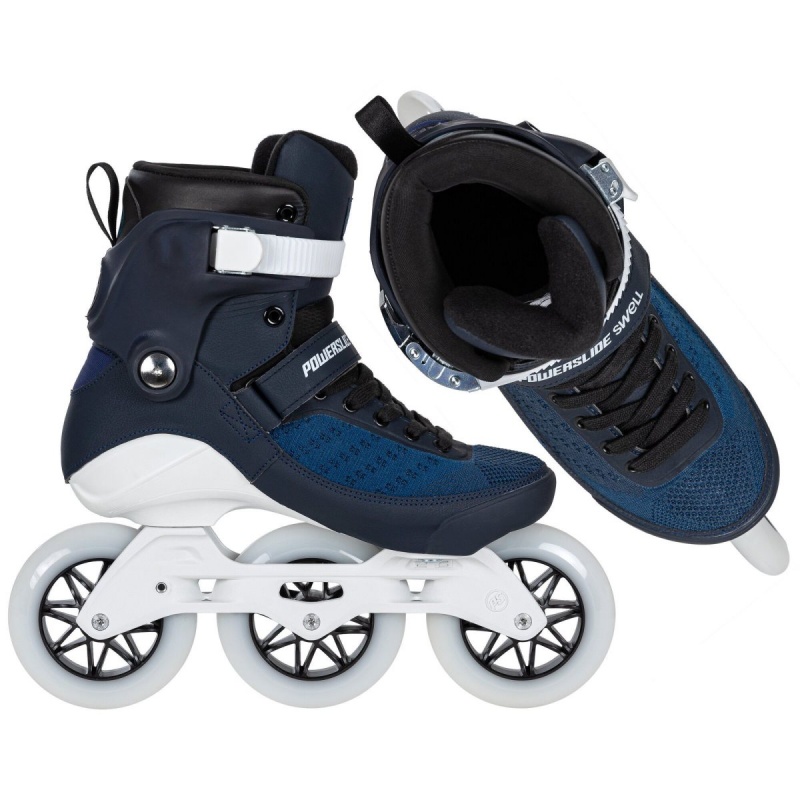 Powerslide Swell Navy 110 Inline Skates Herren Schwarz Navy Blau | IFT-376928